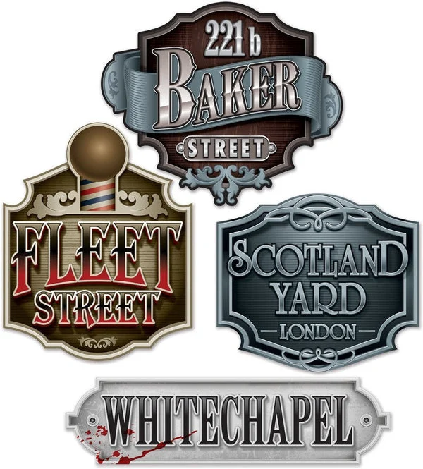 Beistle Sherlock Holmes Decorative Sign Cutouts