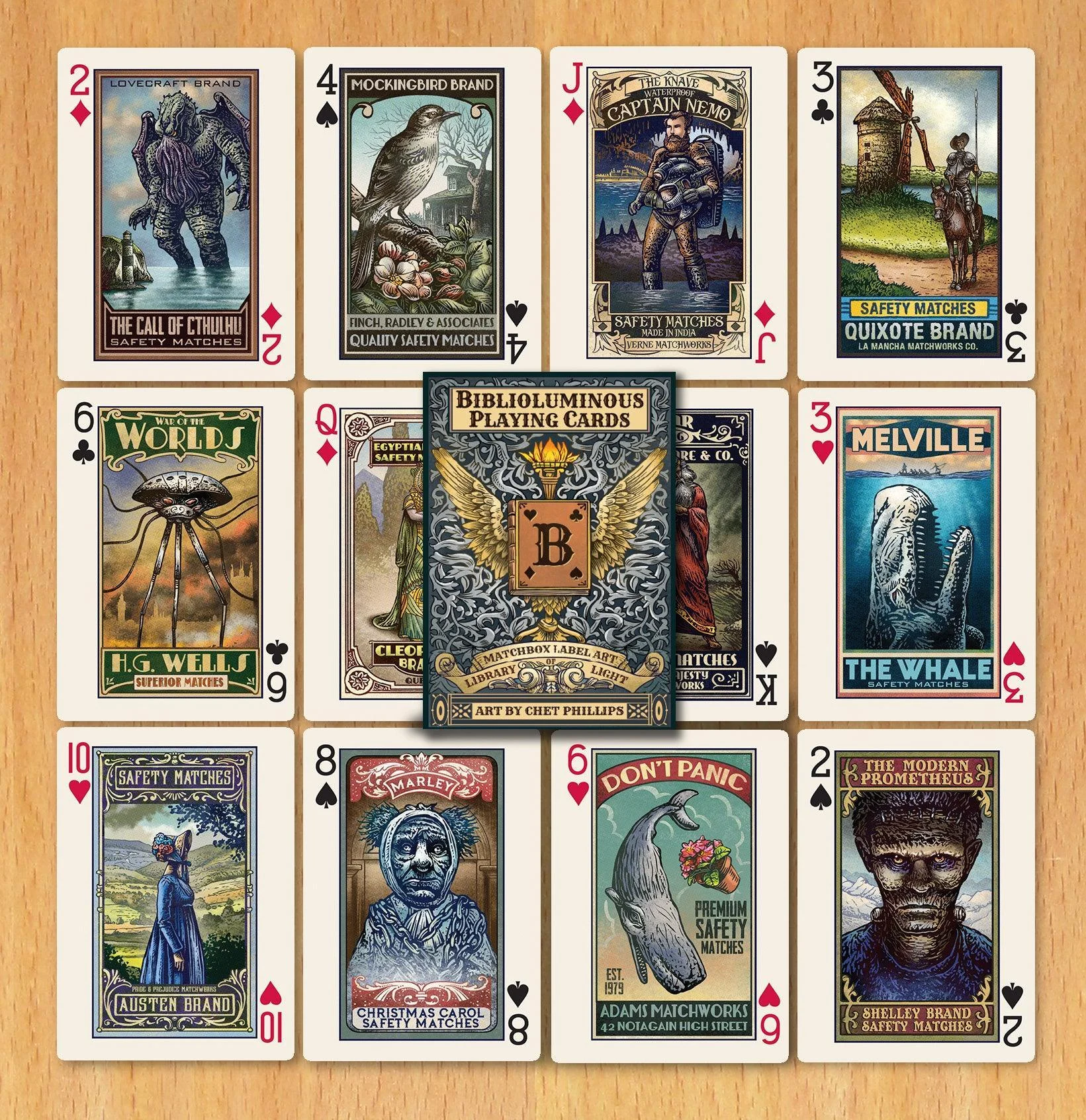 Biblioluminous Playing Card Deck