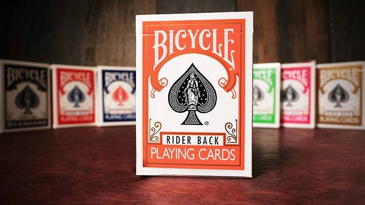 Bicycle Orange Rider Back