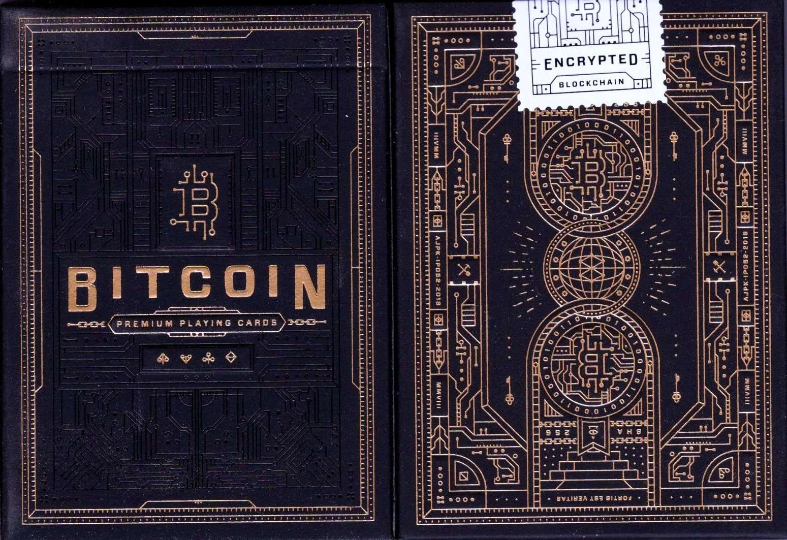 Bitcoin Black Marked Playing Cards LPCC