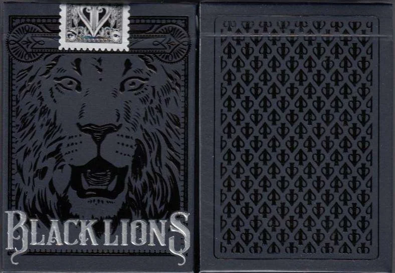 Black Lions Playing Cards USPCC