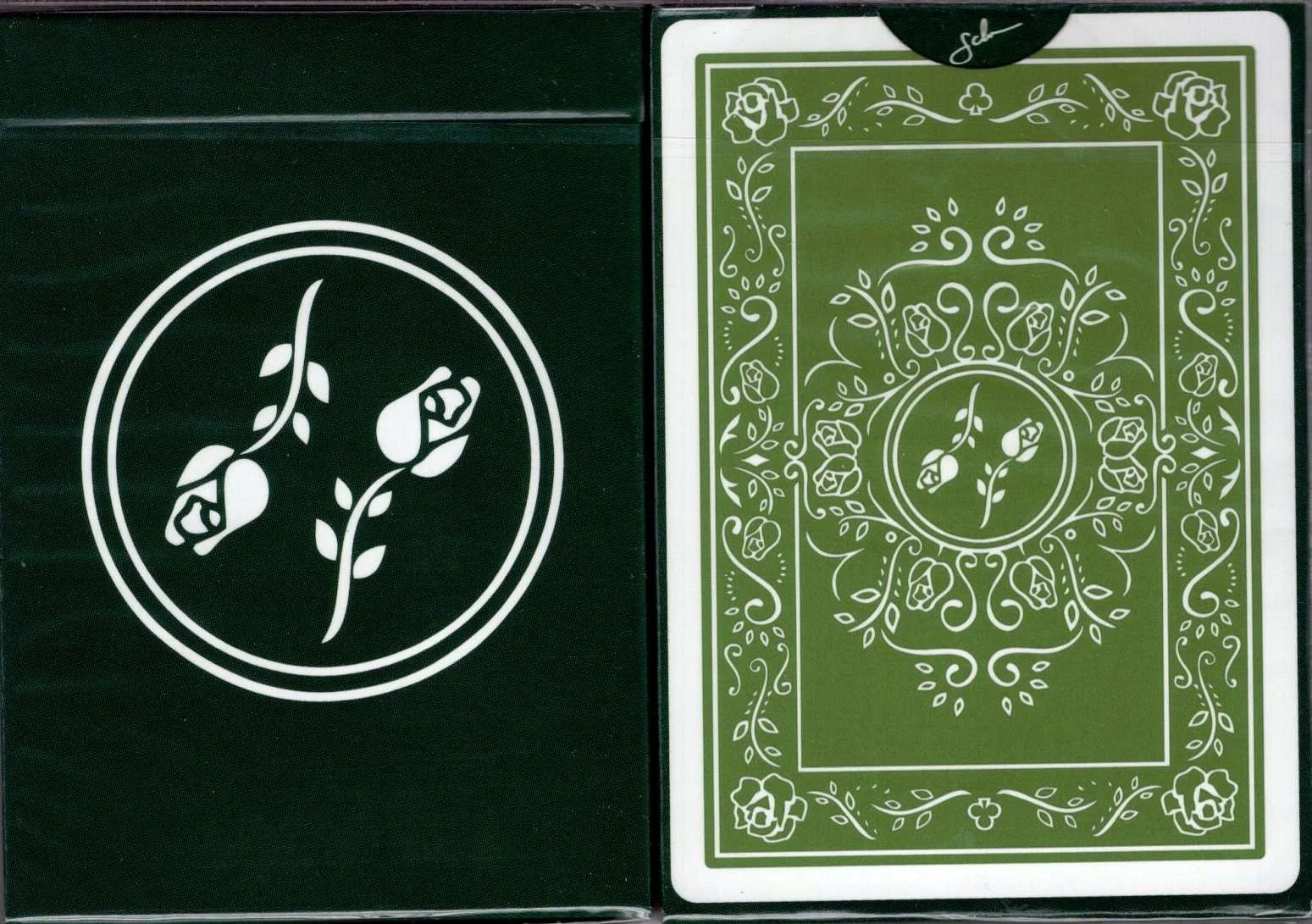 Black Roses 2nd Edition Green Playing Cards USPCC