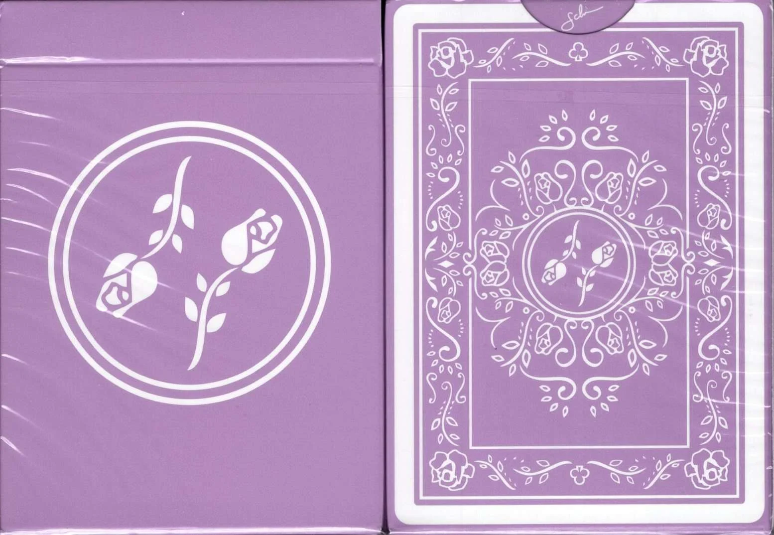 Black Roses Lavender Marked Playing Cards USPCC
