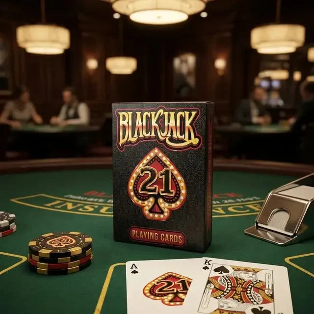 BlackJack 21 Playing Cards – Casino-Themed Deck with Strategy Charts