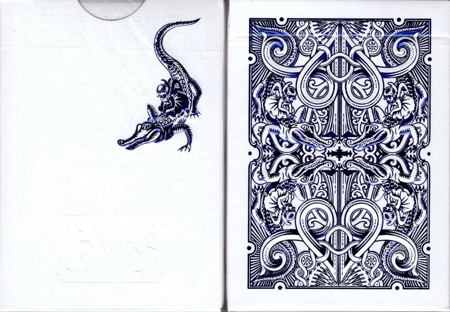 Blue Metallic Gatorbacks Playing Cards USPCC