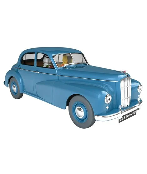 The Blue Morris Six Resin Car Figurine 1/24 Scale