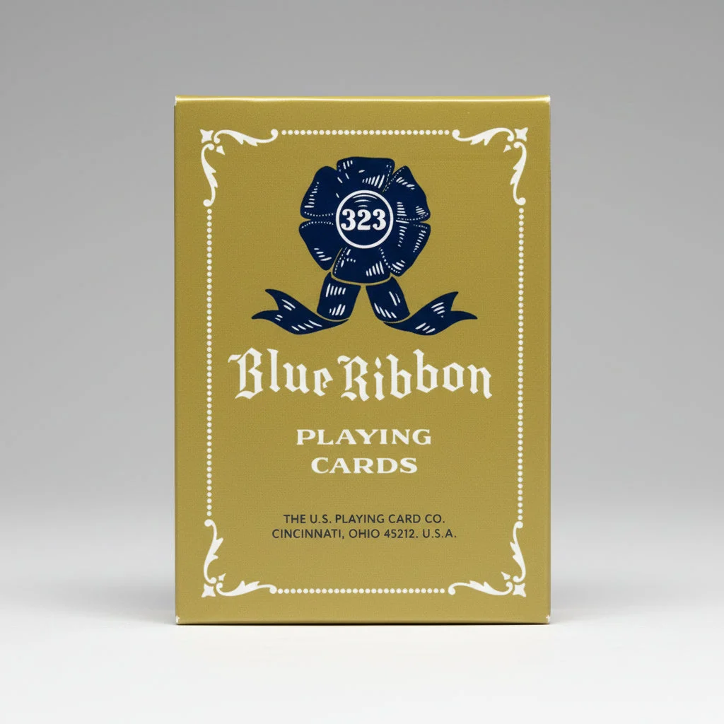 Blue Ribbon 323 “Rosette Back” Playing Cards (Red & Blue)