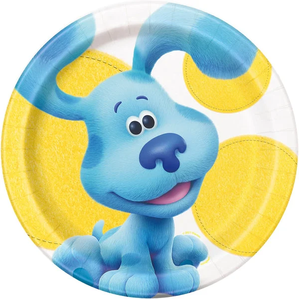 Blue's Clues Round Dinner Plates - 9" (Pack of 8) - Premium, Eye-Catching Design - Perfect for Kids' Parties & Mealtime Fun