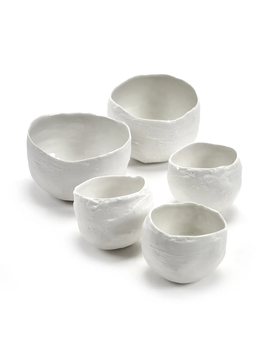 Bowl With Plaster Look Available in 2 Sizes