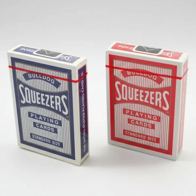 Bulldog Squeezers Playing Cards – Brick (12-Deck, Red/Blue)