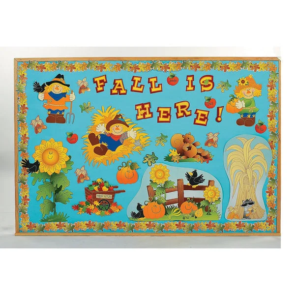 Bulletin Board Set - Fall Harvest - 150 Pieces - Educational and Learning Activities for Kids