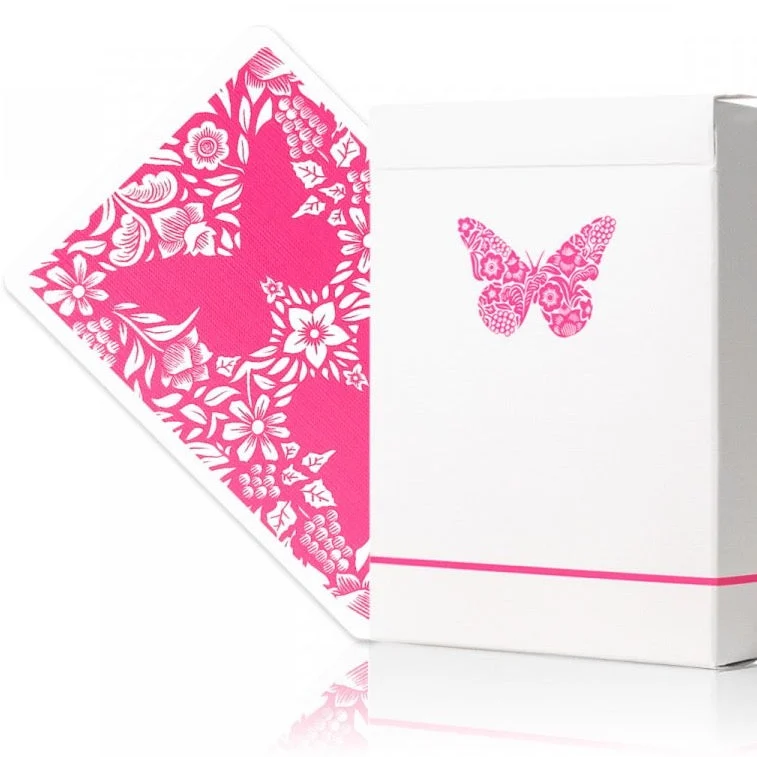 Butterfly Workers Playing Cards Pink Edition