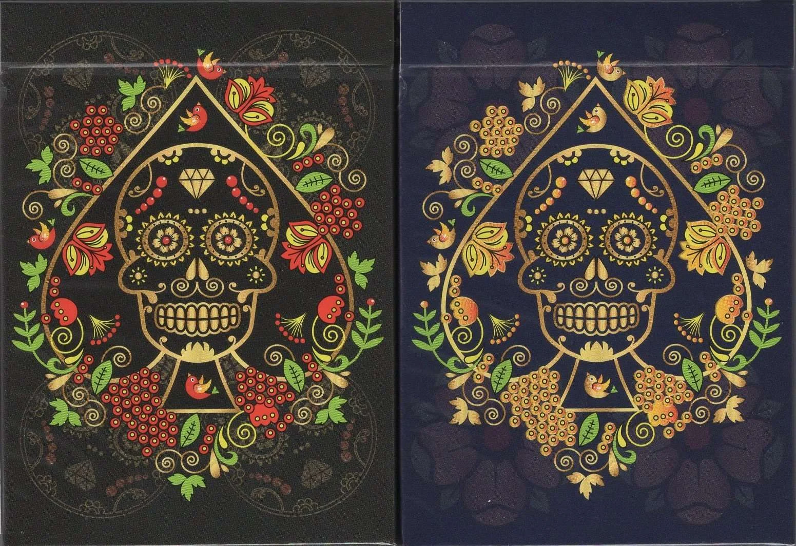 Calaveras de Azúcar Playing Cards USPCC - Black & Blue