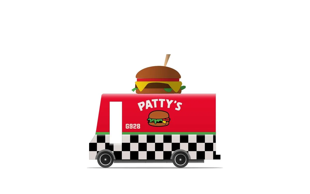 Candylab Pattys Hamburger Wooden Van