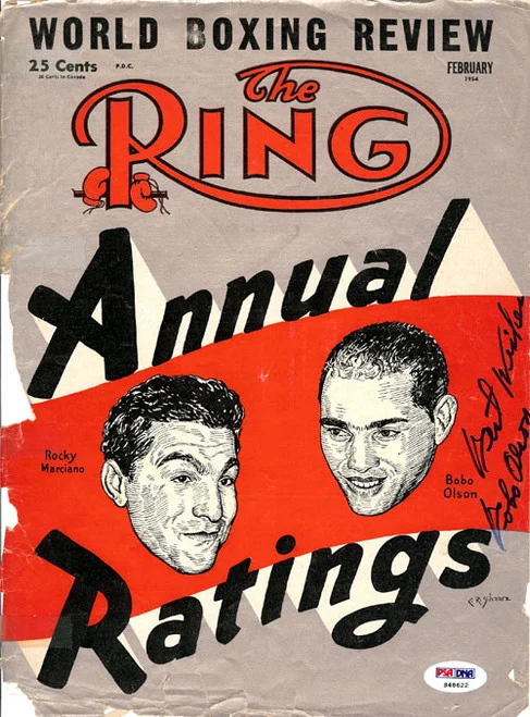 Carl "Bobo" Olson Autographed The Ring Magazine Cover PSA/DNA #S48622
