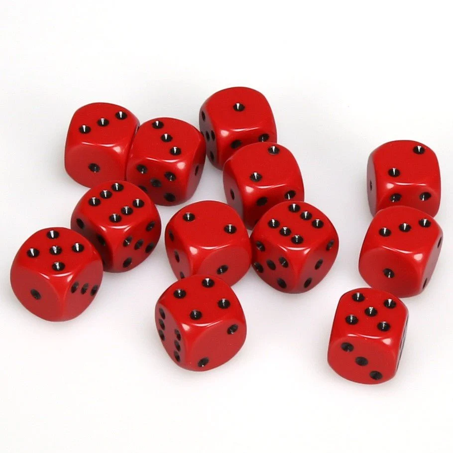 Chessex Opaque D6 12ct