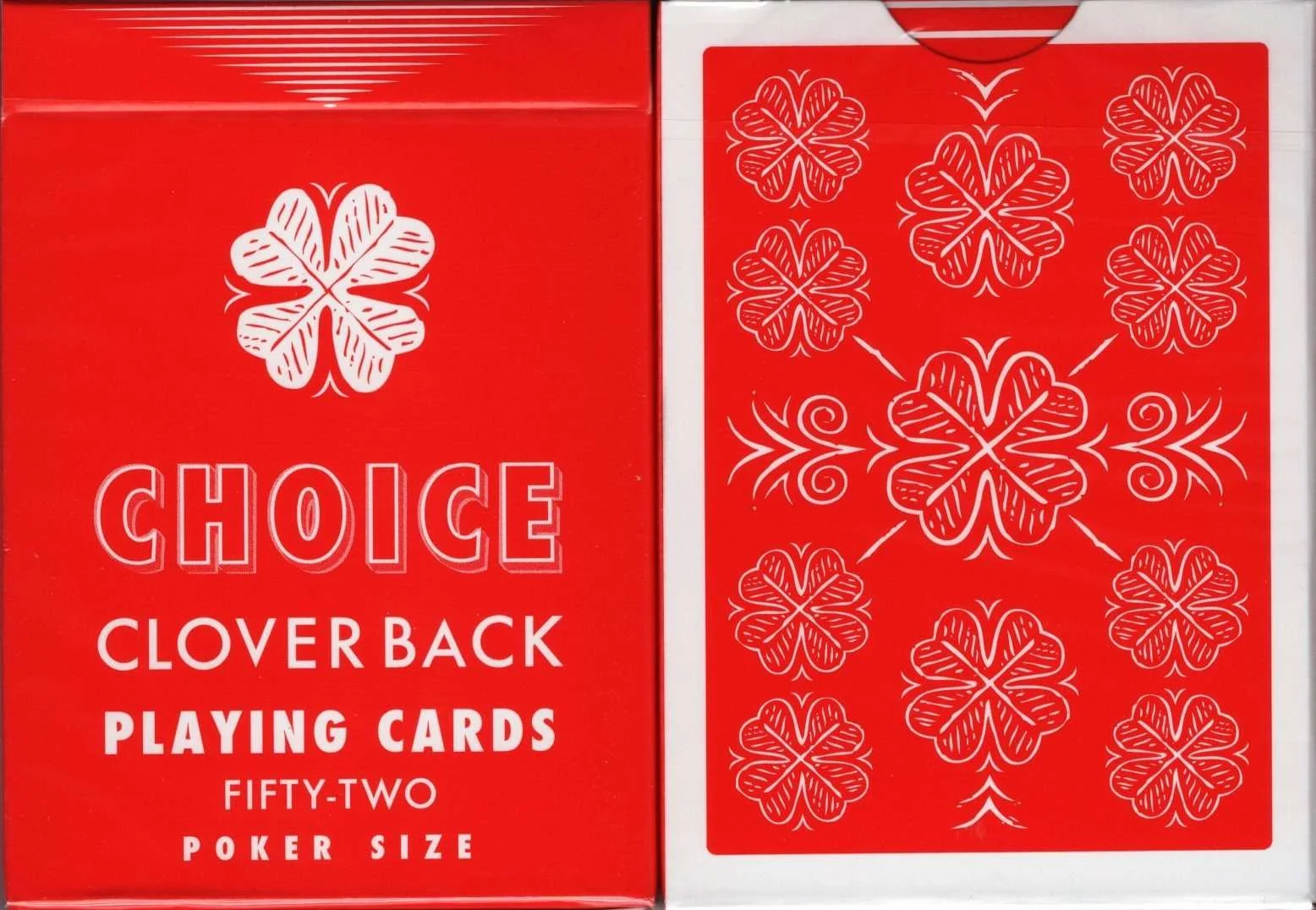 Choice Cloverback Red Playing Cards USPCC