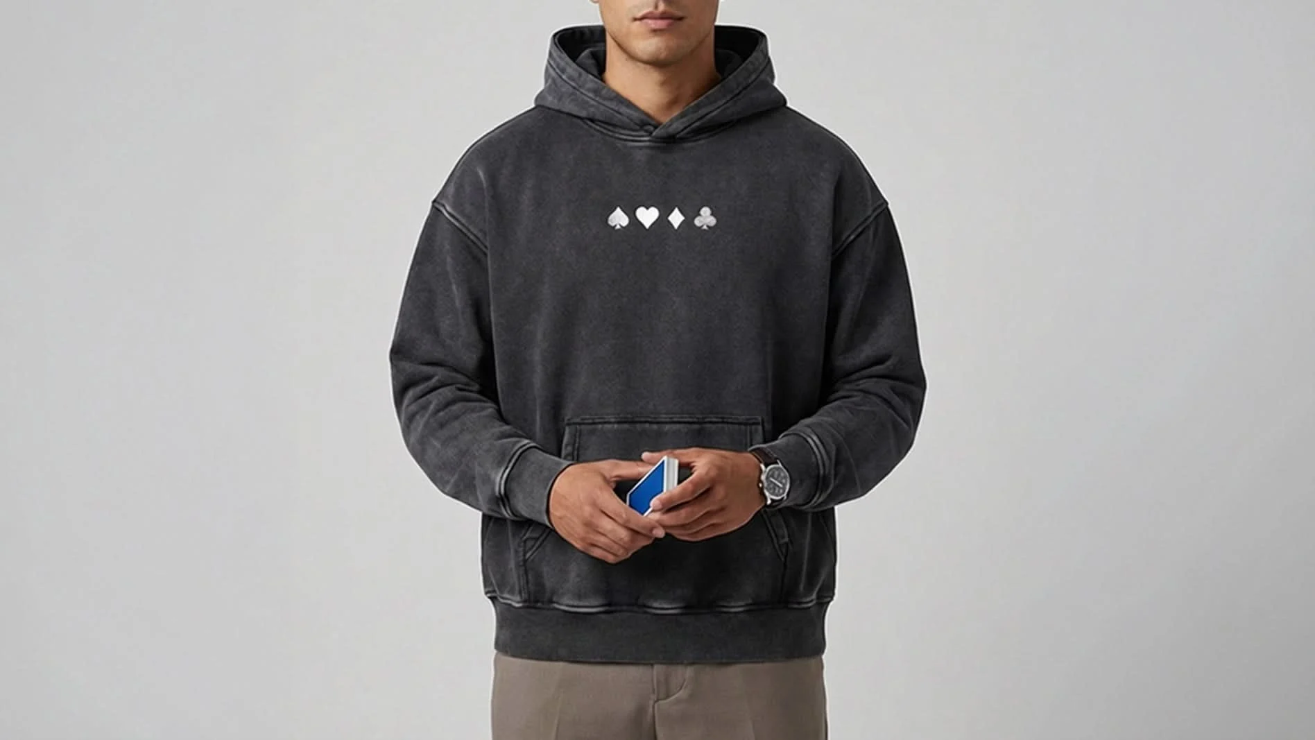'CHSD' Snow Wash Oversize Hoodie