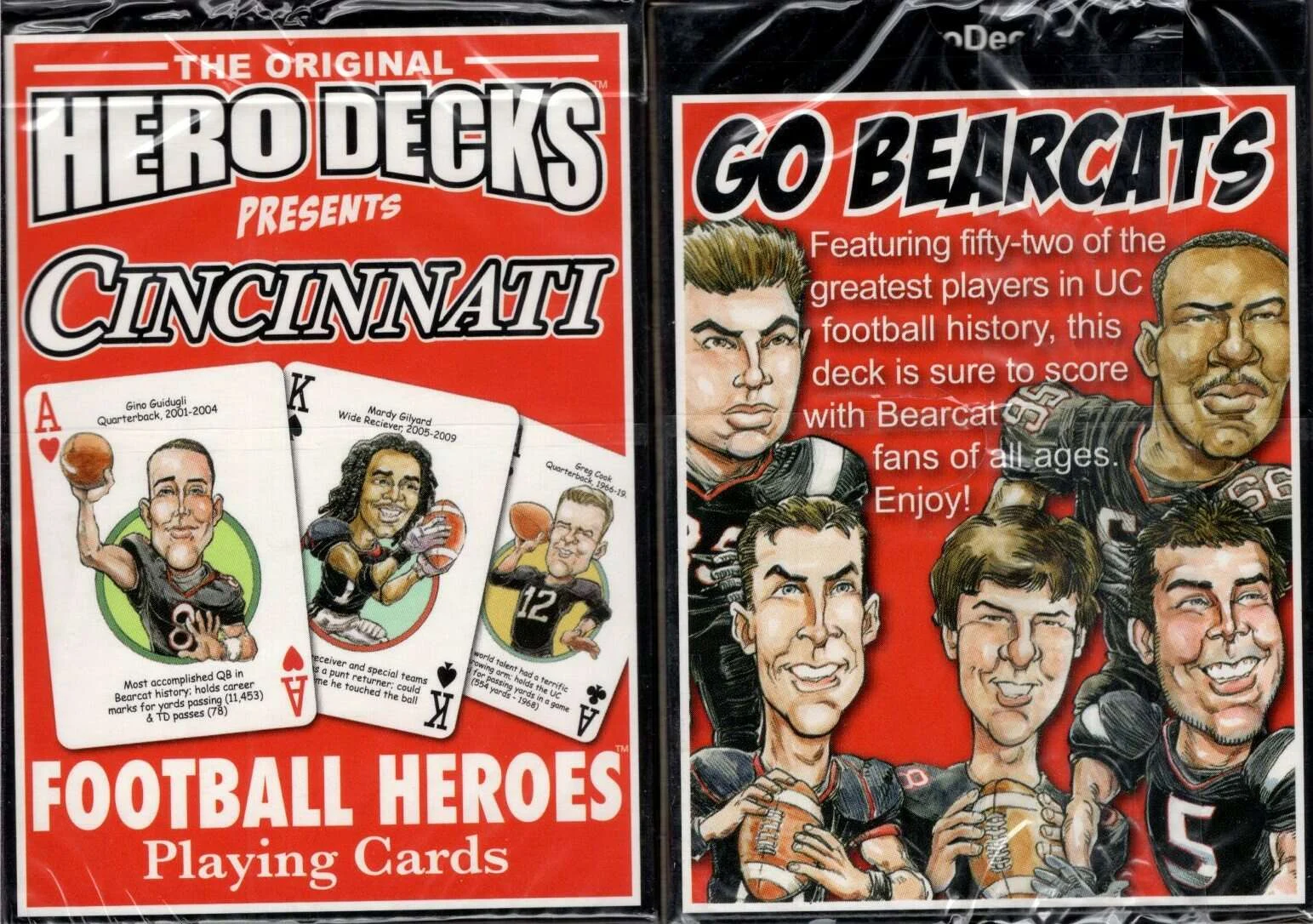 Cincinnati Football Heroes Playing Cards