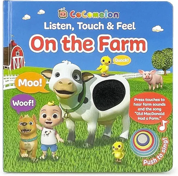 CoComelon Listen Touch and Feel on the Farm - Interactive Sensory Board Book