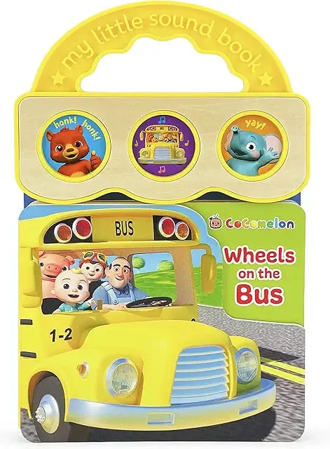 CoComelon Wheels on the Bus - 3 Button Sound Board Book for Babies and Toddlers