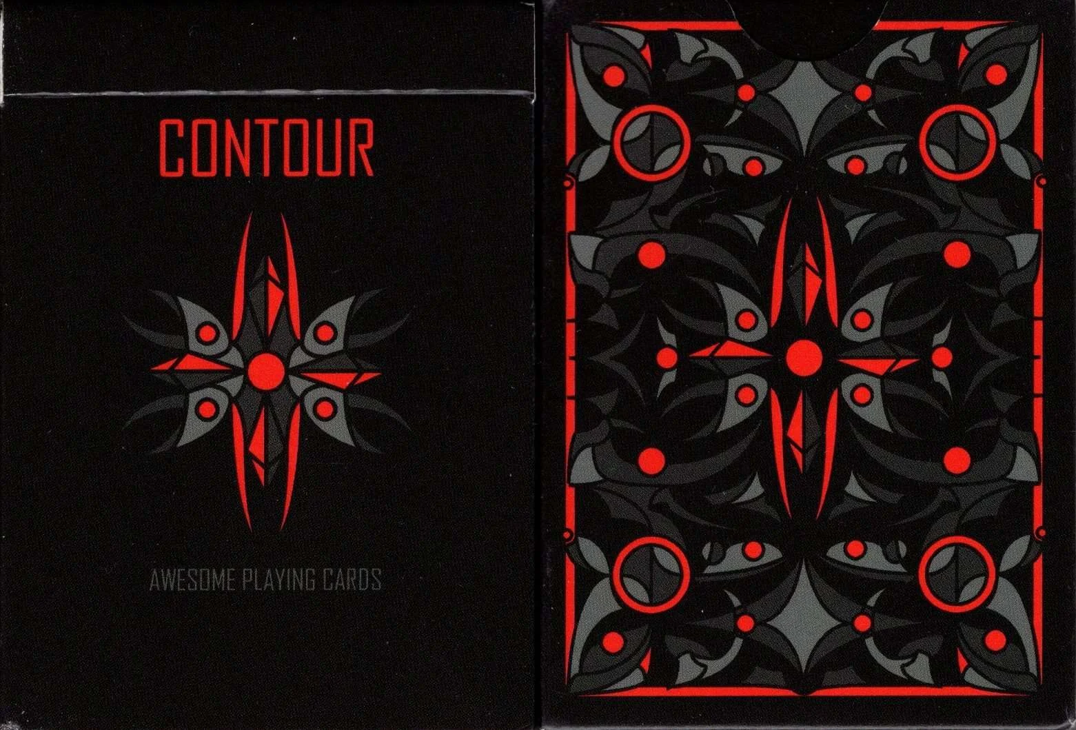 Contour Crimson Red Playing Cards MPC