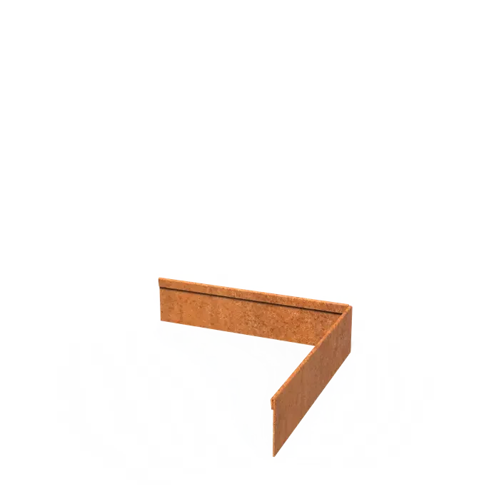 Corten Steel Edge Corner Flattened Top Edge Available in 20 Sizes