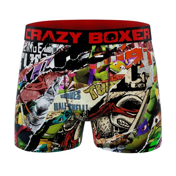 CRAZYBOXER Men's Underwear Ninja Turtles Comfortable Distortion-free Boxer Brief Lightweight