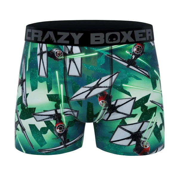 CRAZYBOXER Men's Underwear Star Wars Breathable Lightweight Boxer Brief Original Green