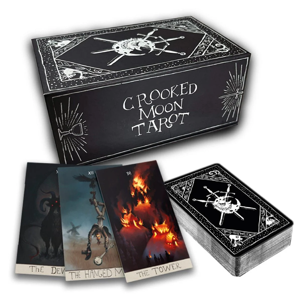 The Crooked Moon Tarot Deck With Guide Book & Bag