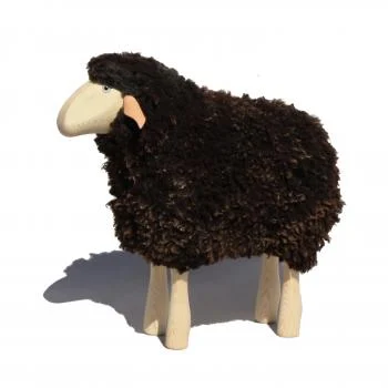 Curly Brown Decorative Lamb For Outdoors