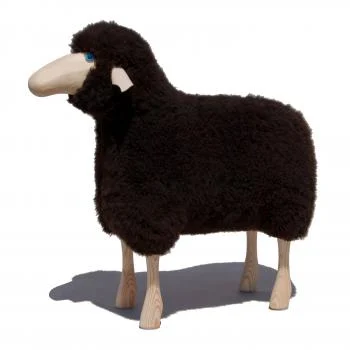 Curly Brown Decorative Sheep For Outdoors
