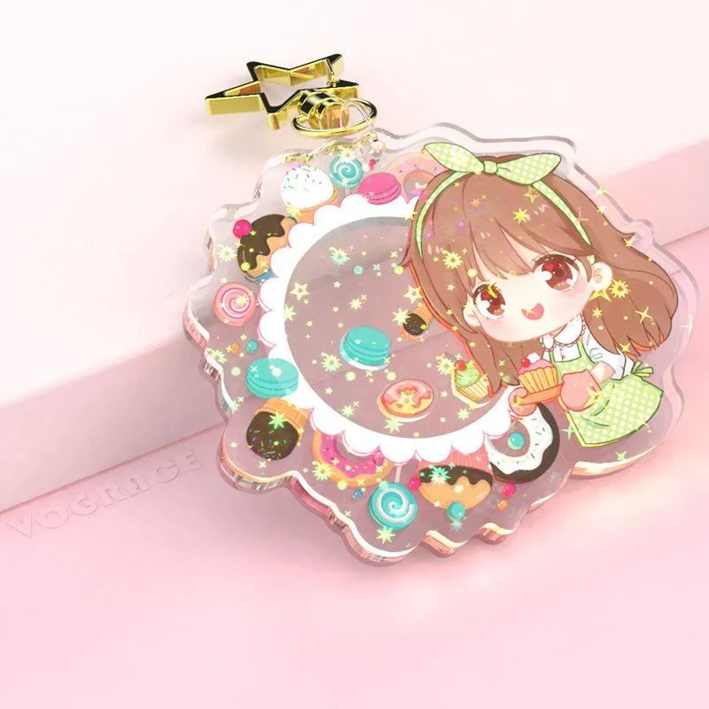 Custom Holographic Shaker Keychain