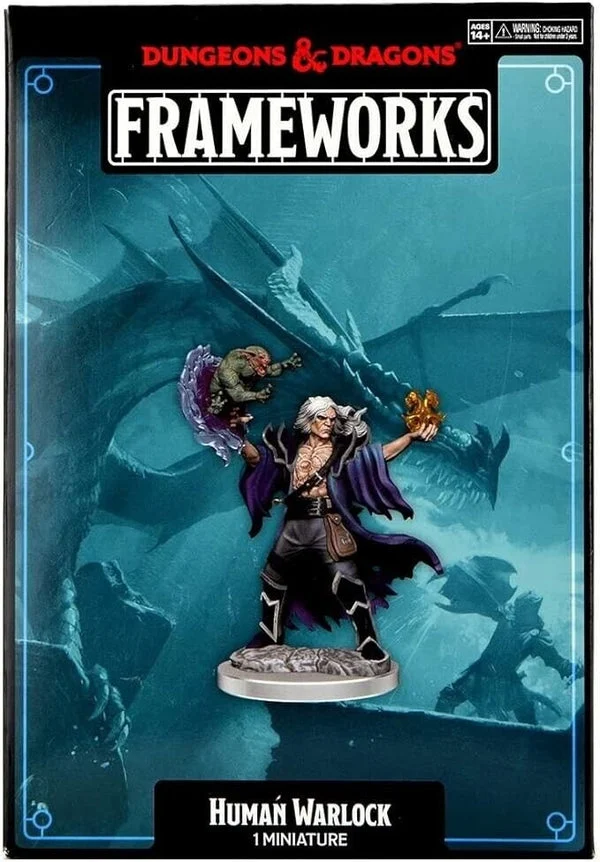 D&D Frameworks: Human Warlock Male - Unpainted and Unassembled