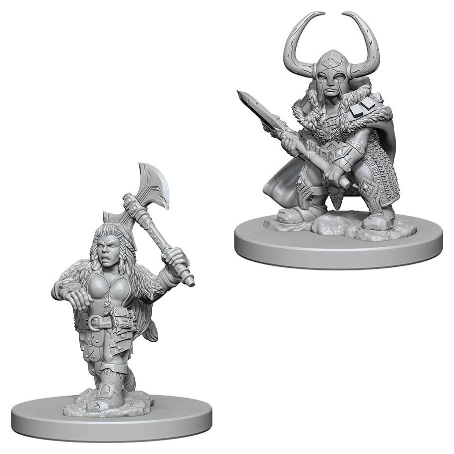 D&D Nolzur's Miniatures: Dwarf Female Barbarian