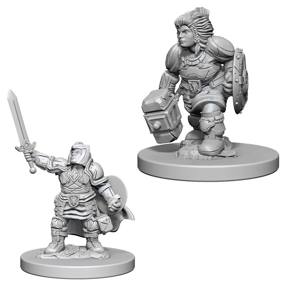 D&D Nolzur's Miniatures:Dwarf Female Paladin