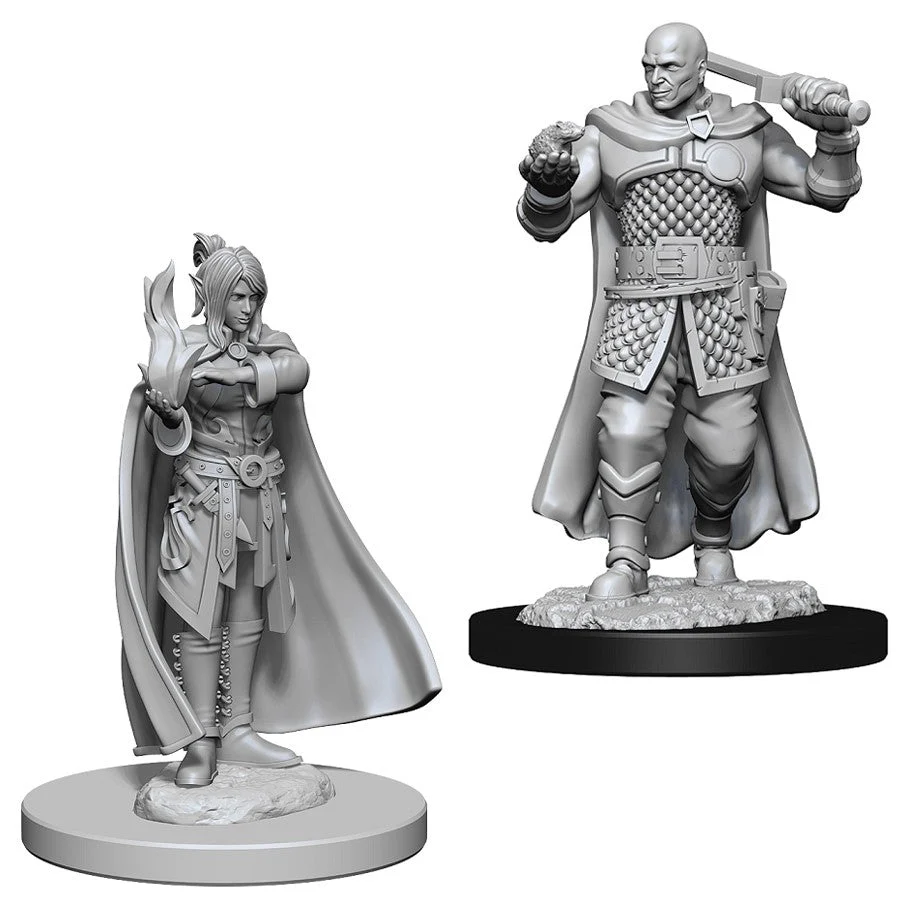D&D Nolzur's Miniatures: Human Ranger & Moon Elf Sorcerer