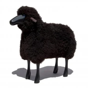 Decorative Sheep with Curly Brown Fur