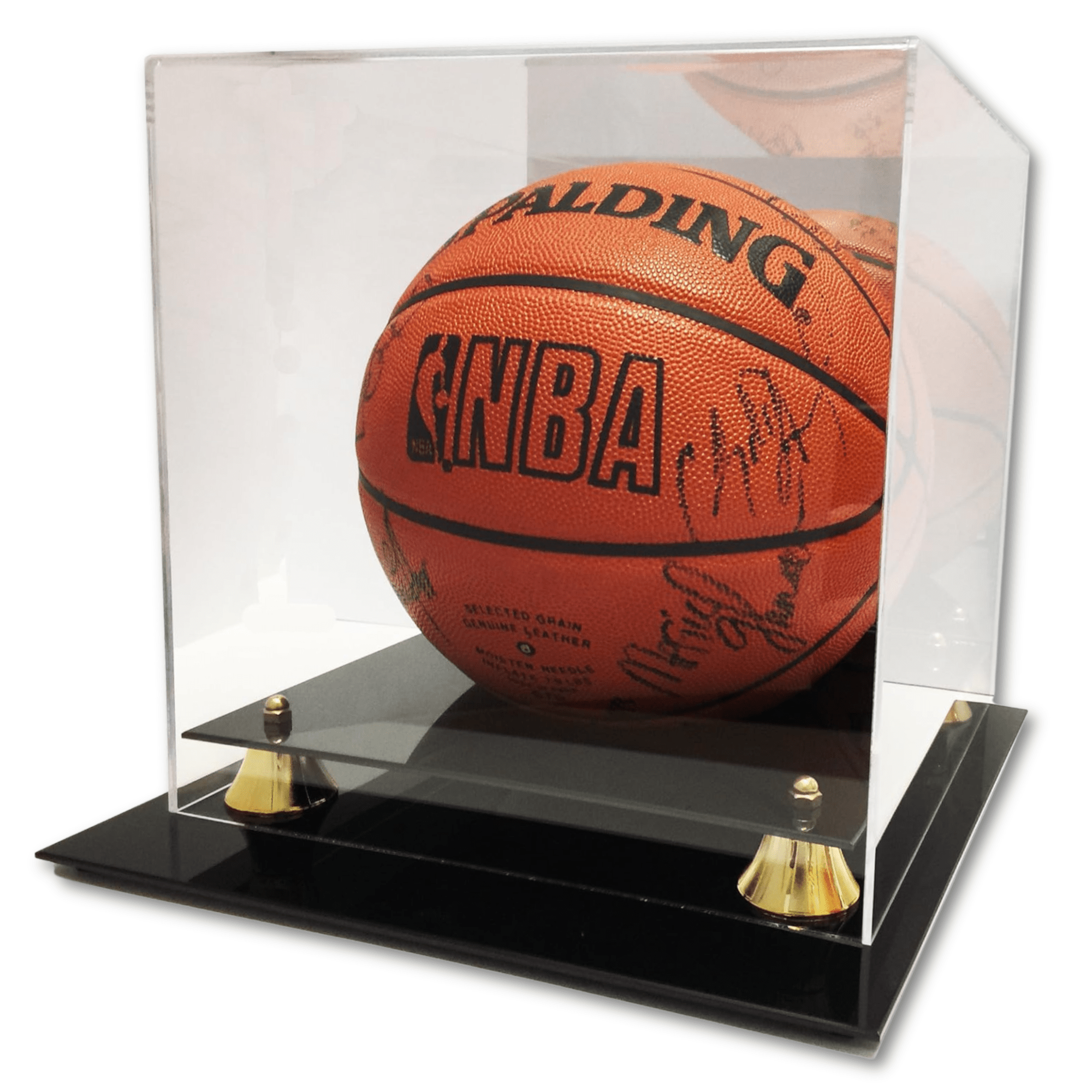 Deluxe Basketball Display Case With Mirror Back