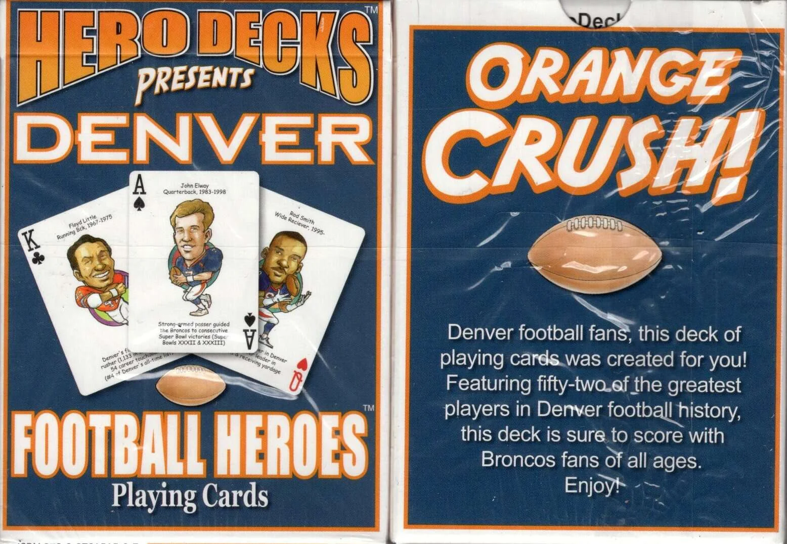 Denver Football Heroes Playing Cards