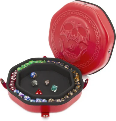 Dice Tray and Storage Case with Skull Design