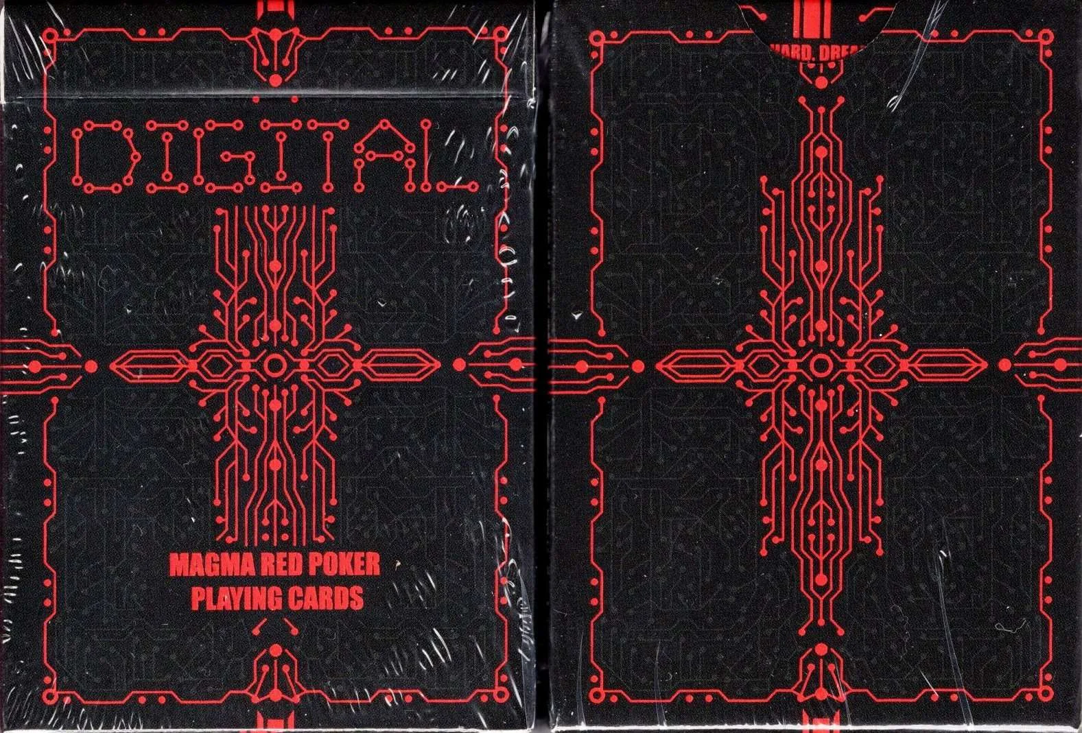 Digital Magma Red Playing Cards MPC