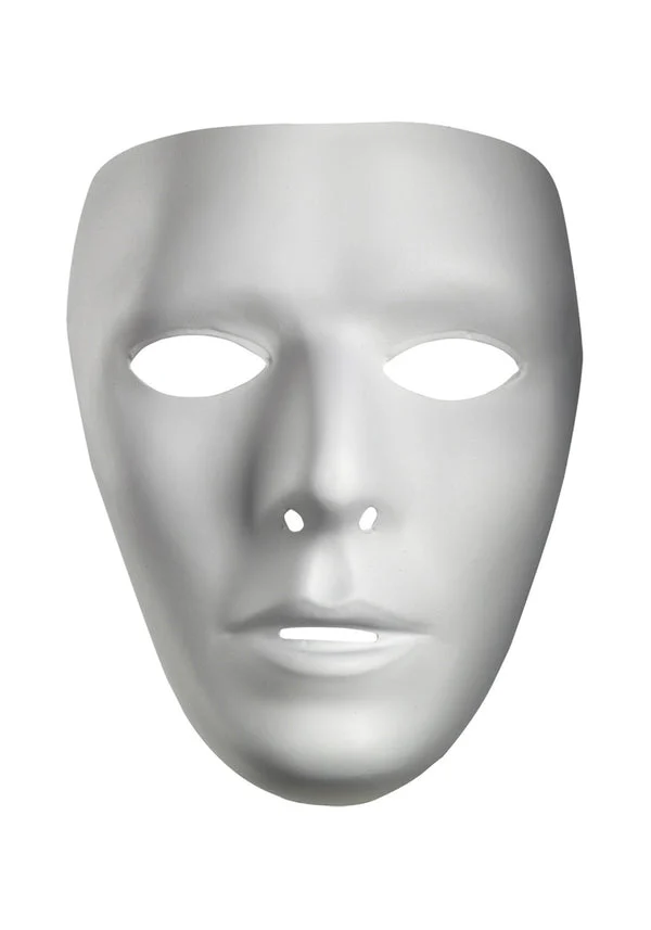 Disguise Blank Male Mask Standard White