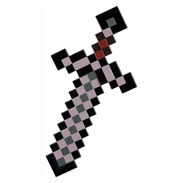 Disguise Minecraft Netherite Sword Costume Accessory, Official Minecraft Plastic Costume Prop, One Size