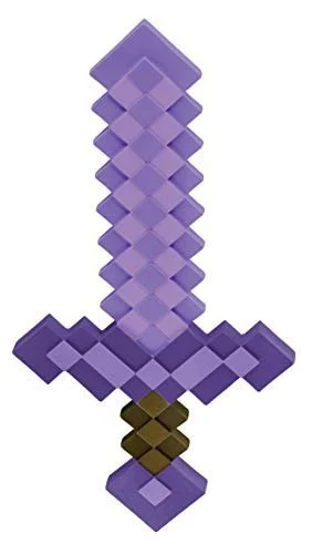 Disguise Minecraft Toy Weapon, Enchanted Purple Sword Costume Accessory, Plastic Video Game Inspired Toy Replica, Purple, 20.25 Inch Length