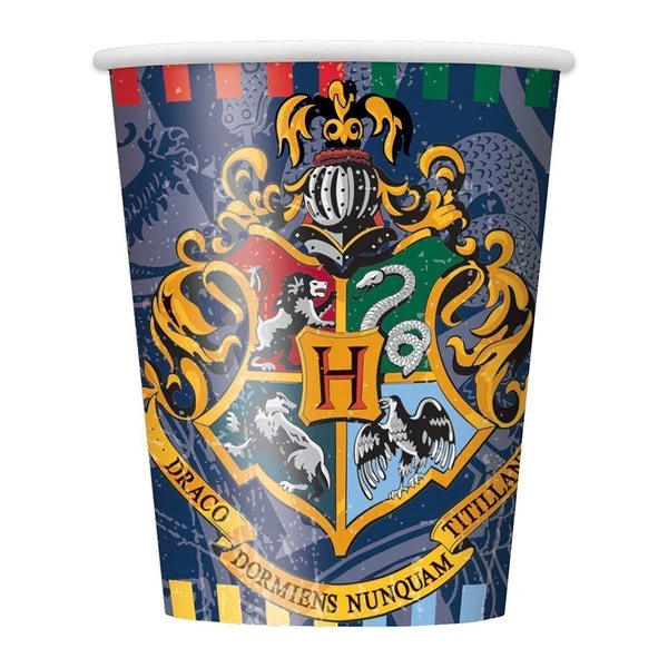 Disposable Paper Cups - 9 Oz, Harry Potter, 8 Pcs