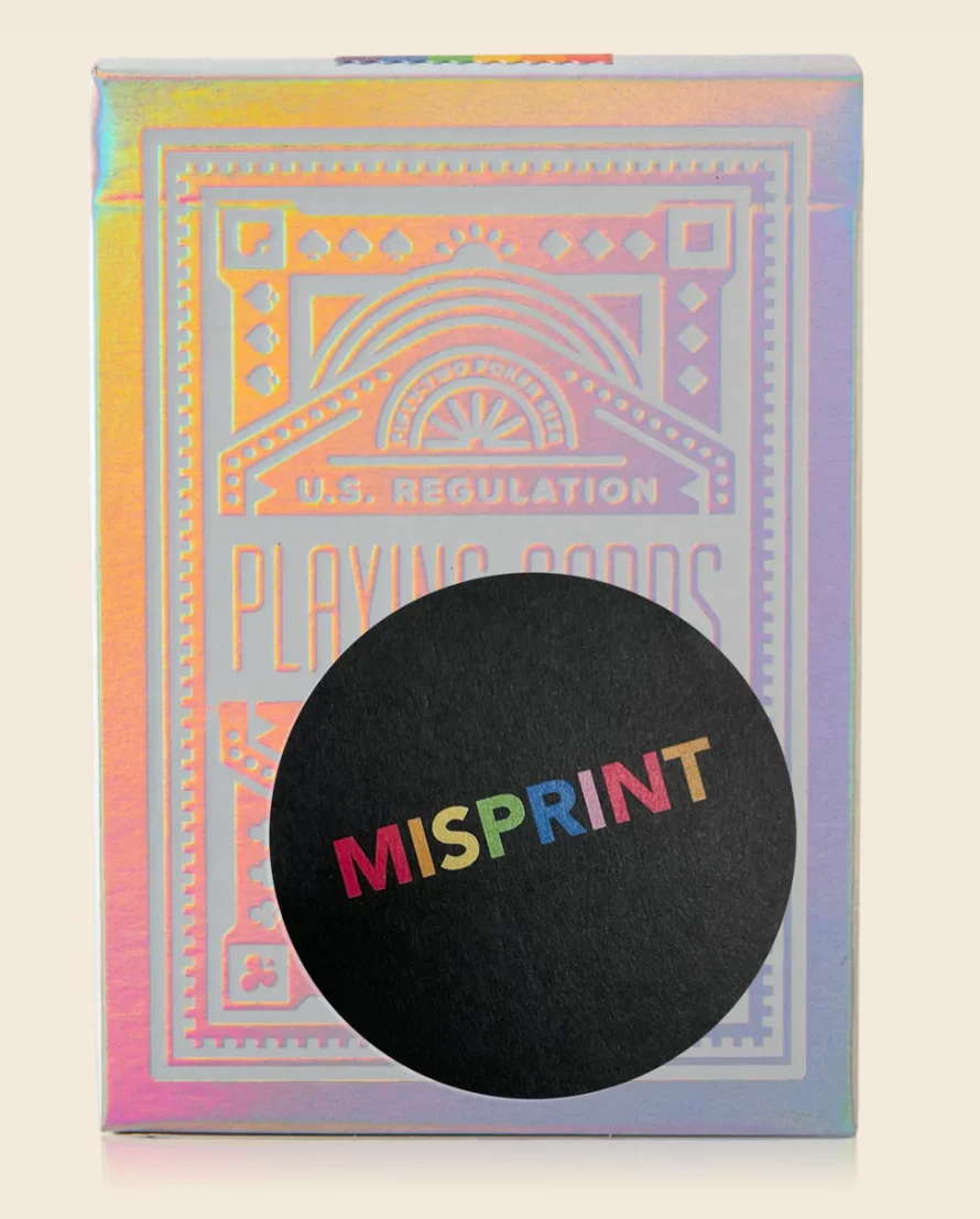 DKNG Rainbow Wheels Gilded Playing Cards MISPRINT by Art of Play