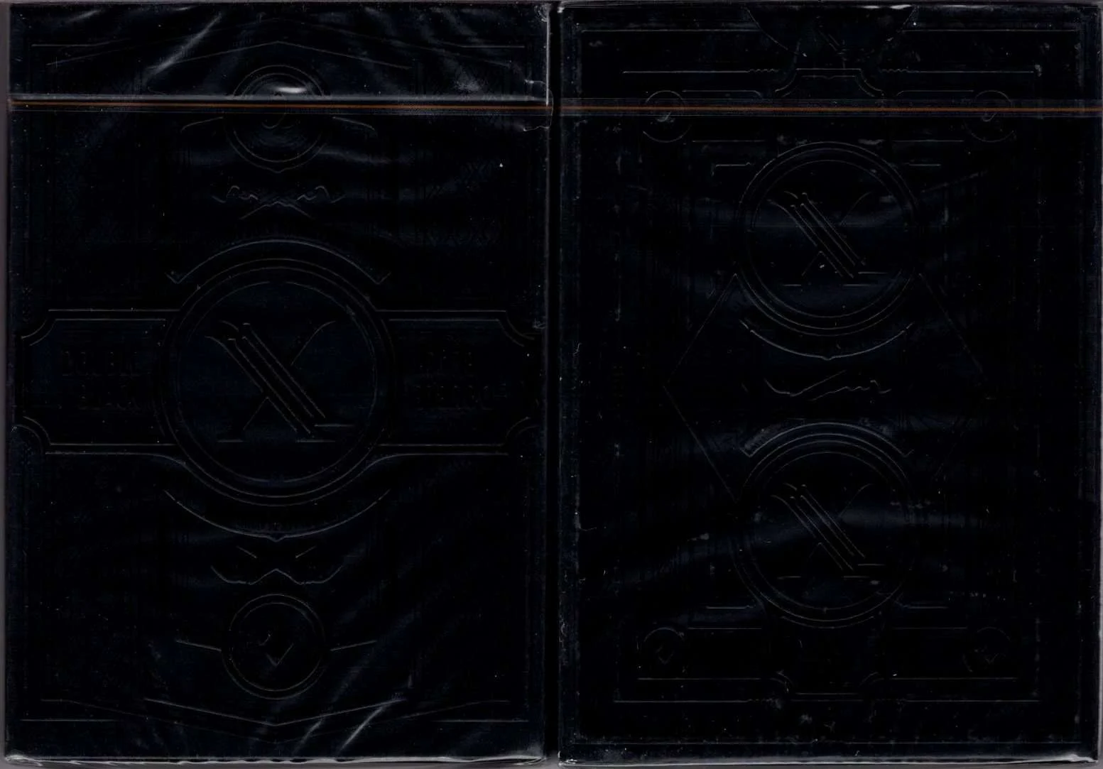 Double Black Waterproof Plastic Playing Cards