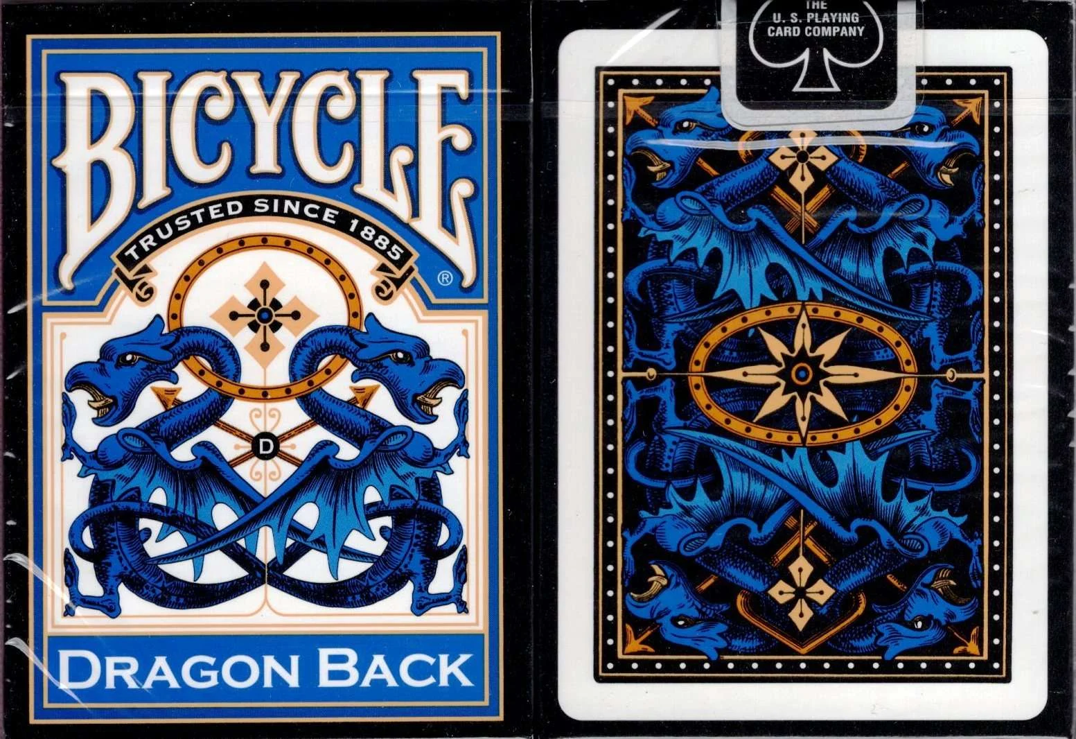 Dragon Back Blue Bicycle Playing Cards
