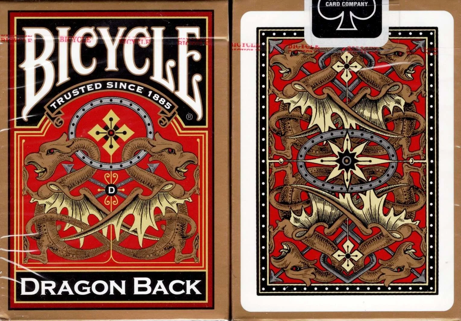 Dragon Back Gold Bicycle Playing Cards